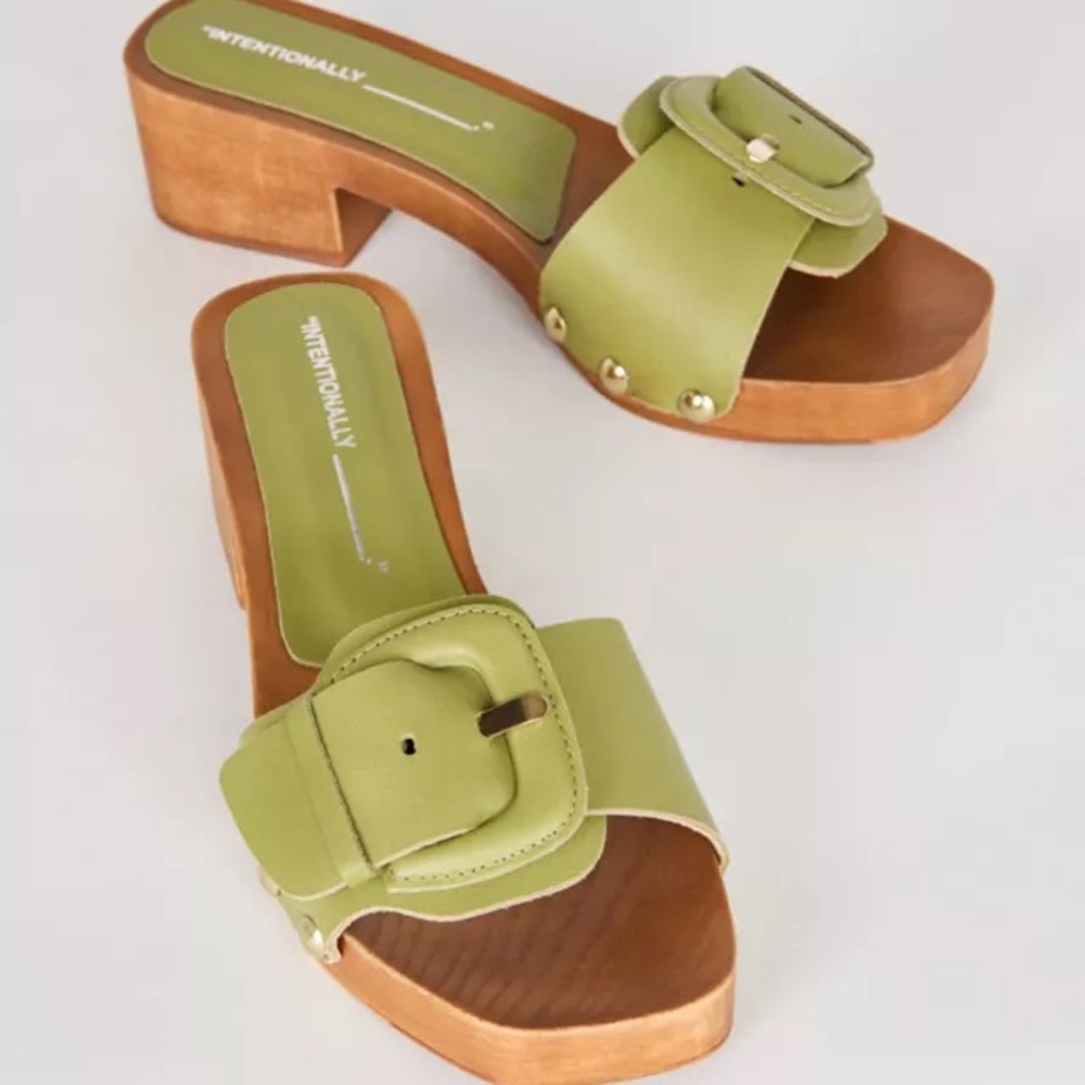 Intentionally Blank Green Women's Sandals
